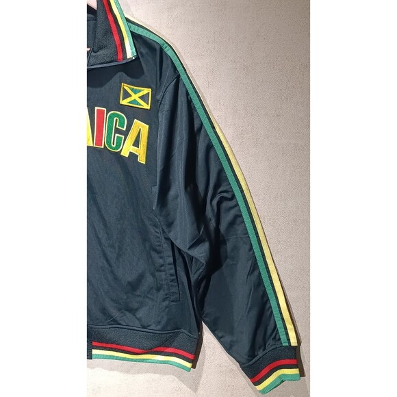 Futbol Track Jacket Mens Medium Black Full Zip Jamaica National Football Team - Picture 5 of 10